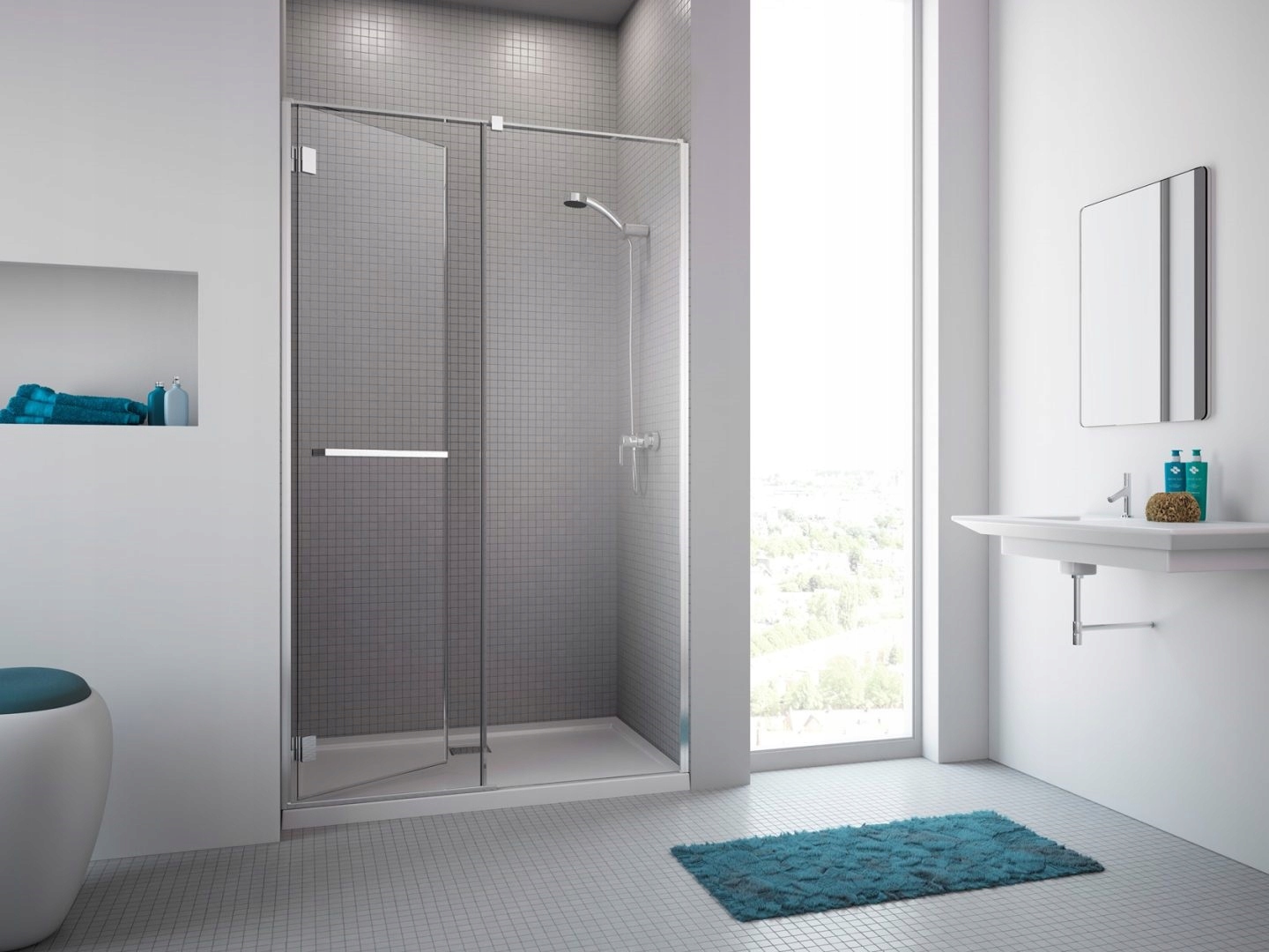 Drzwi prysznicowe RADAWAY Carena DWJ 120x195 LEWE Marka Radaway