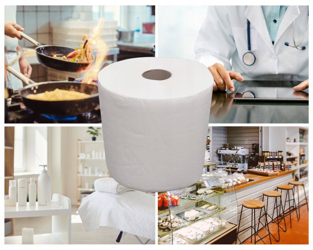 CZYŚCIWO PRZEMYSŁOWE BEZPYŁOWE BIAŁE ROLKA 175 m 100% CELULOZA Rodzaj całe