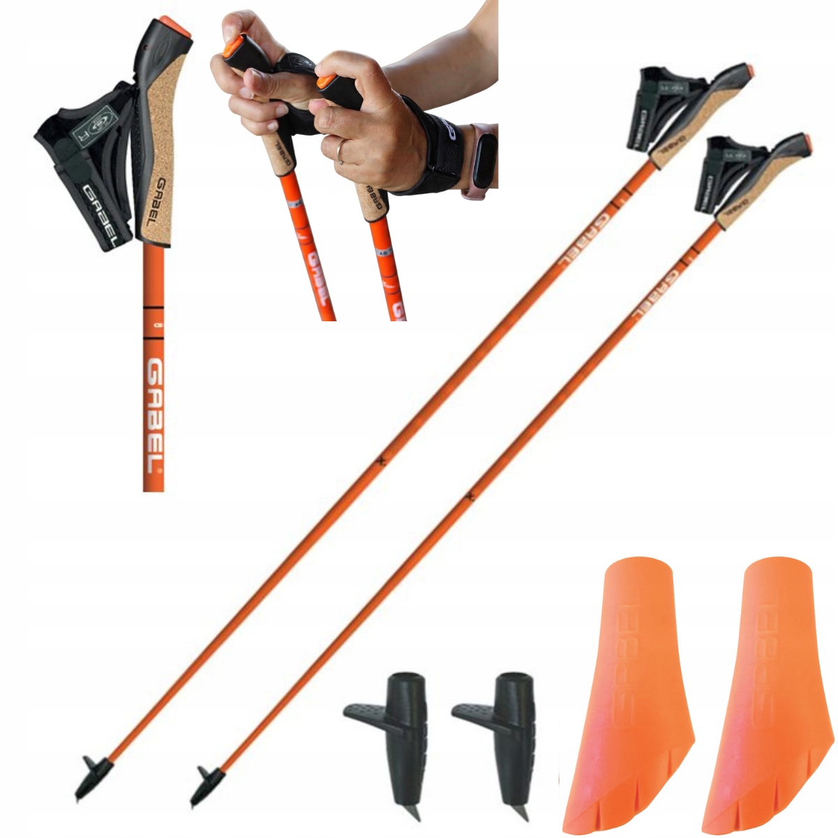 Hole na Nordic Walking karbonové Gabel X-1.35 Active 125 cm lehké