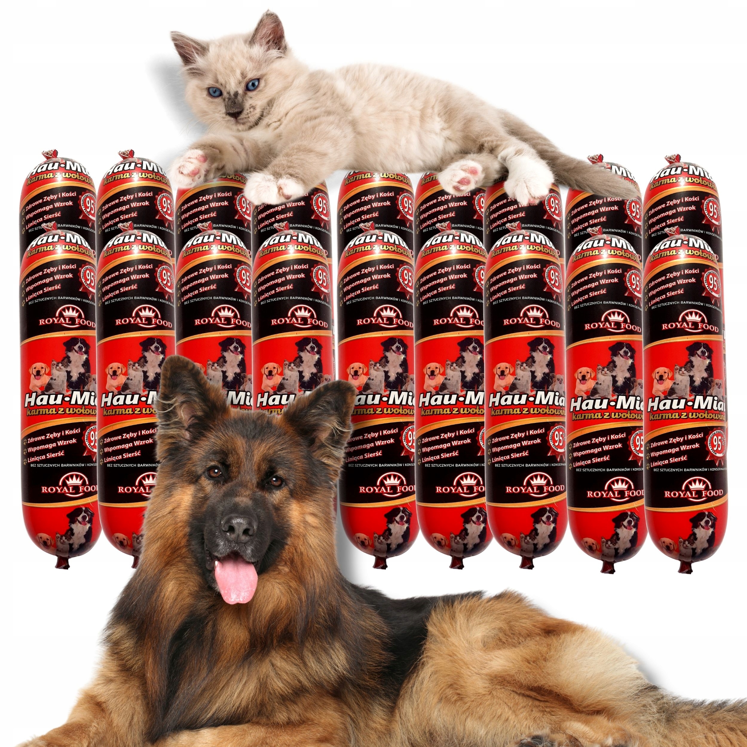 Levně Vlhké Krmivo pro psa Hovězí tyčinka 95% hovězího masa 900g sada 18 kusů