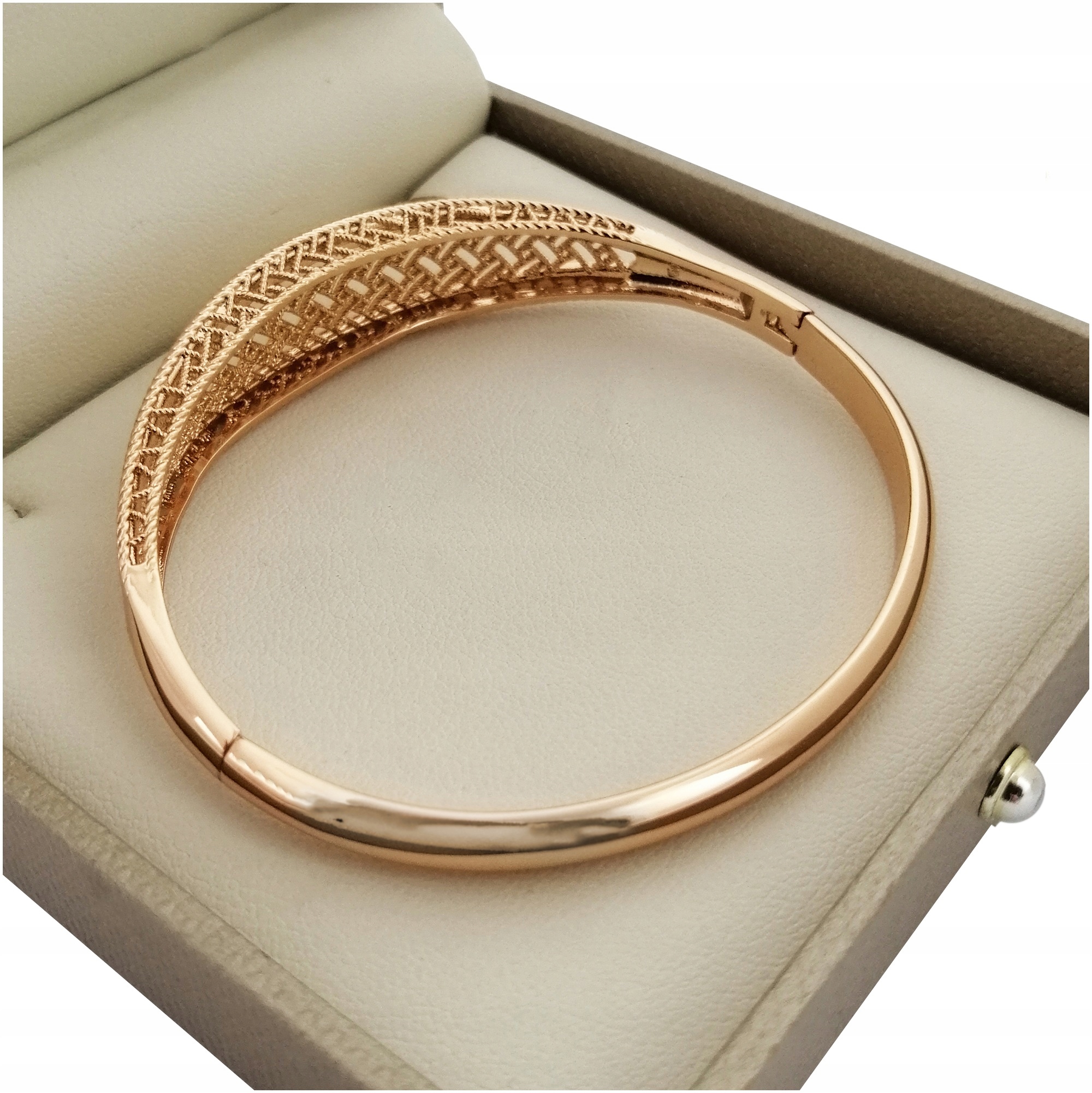 ZŁOTA BRANSOLETKA SZTYWNA ZE STALI CHIRURGICZNEJ Marka Golden Celebrity