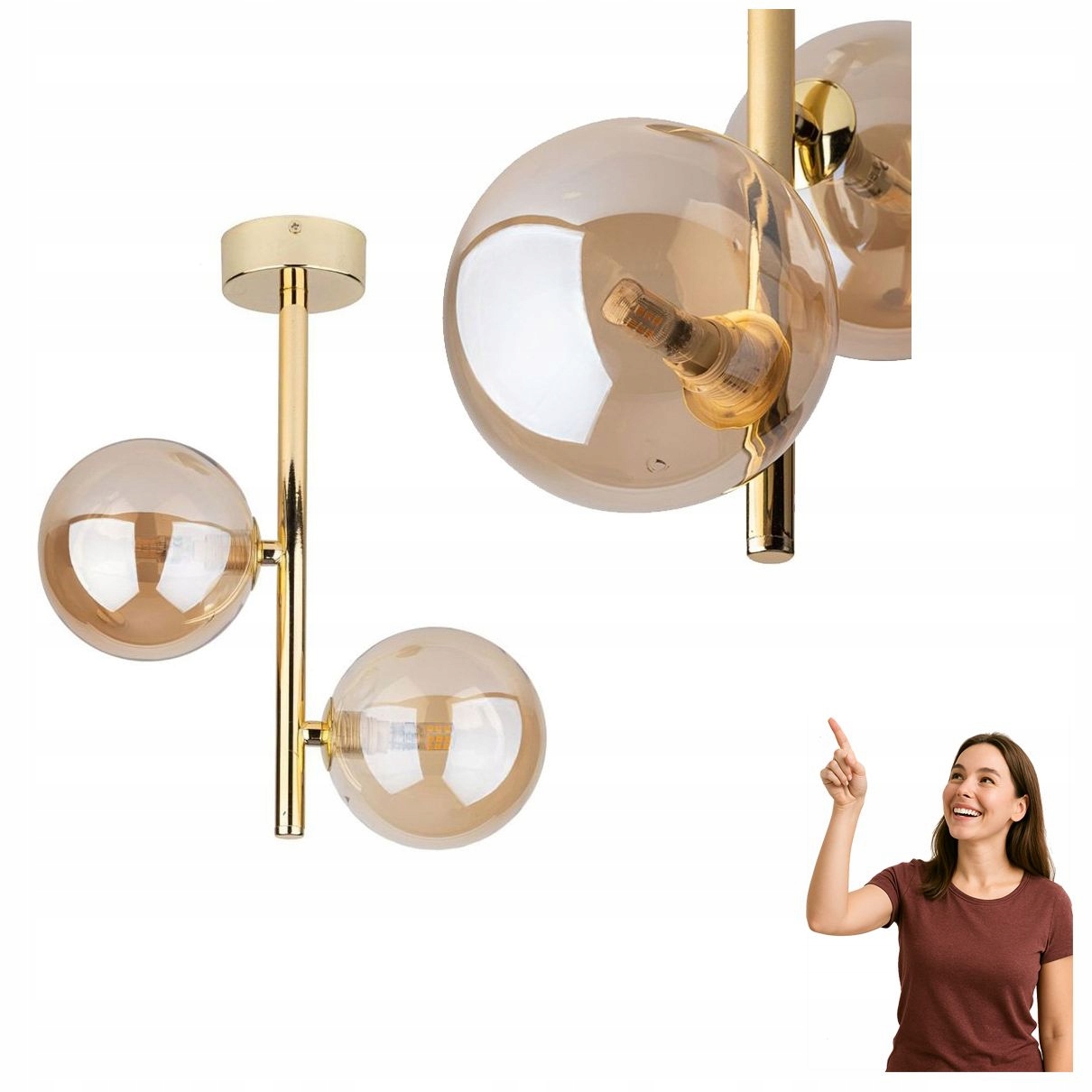 Stropní svítidlo Estera Gold 4547 Tk Lighting