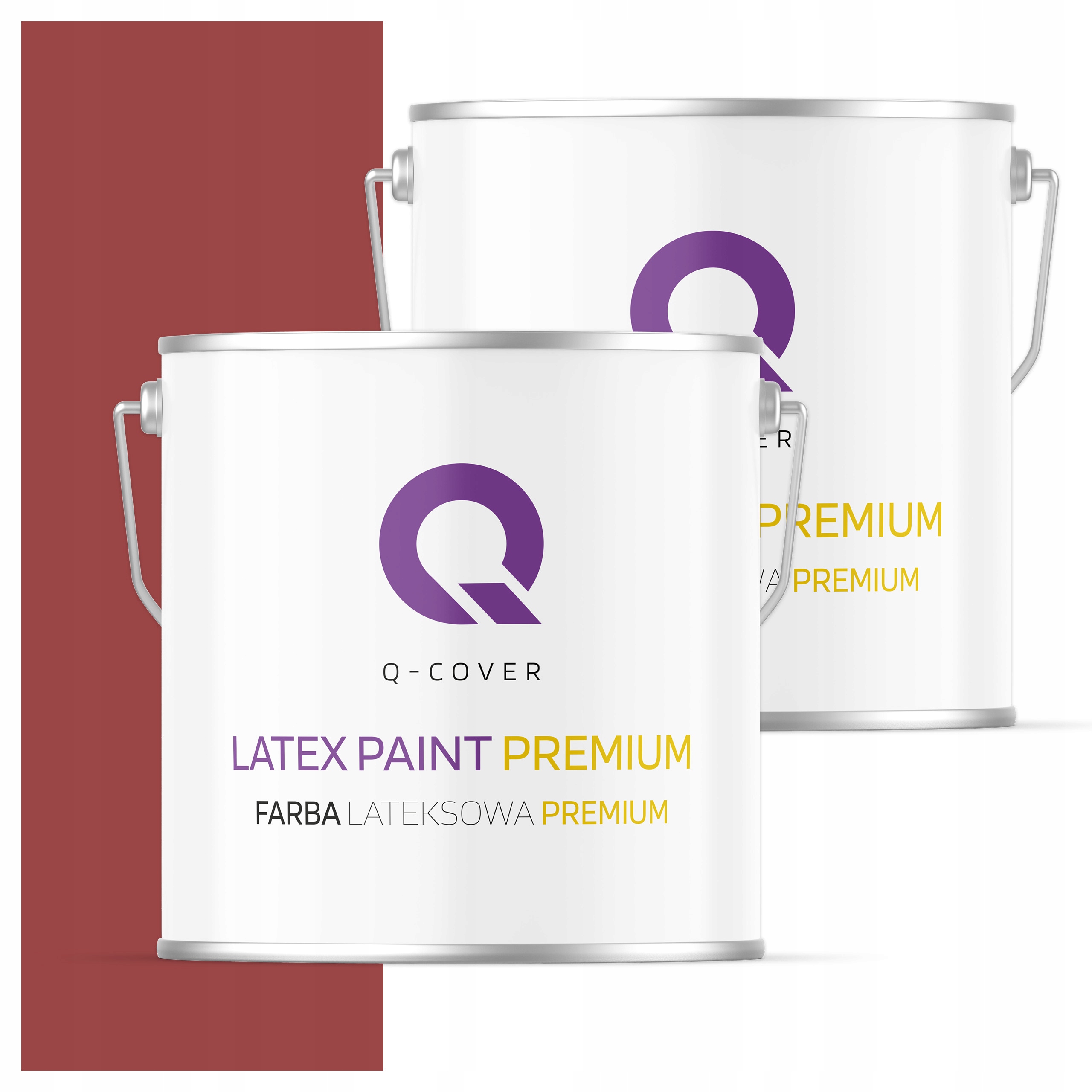 Plamovzdorná farba Umývateľná na steny stropov 5L Hlboká matná Červená tmavá