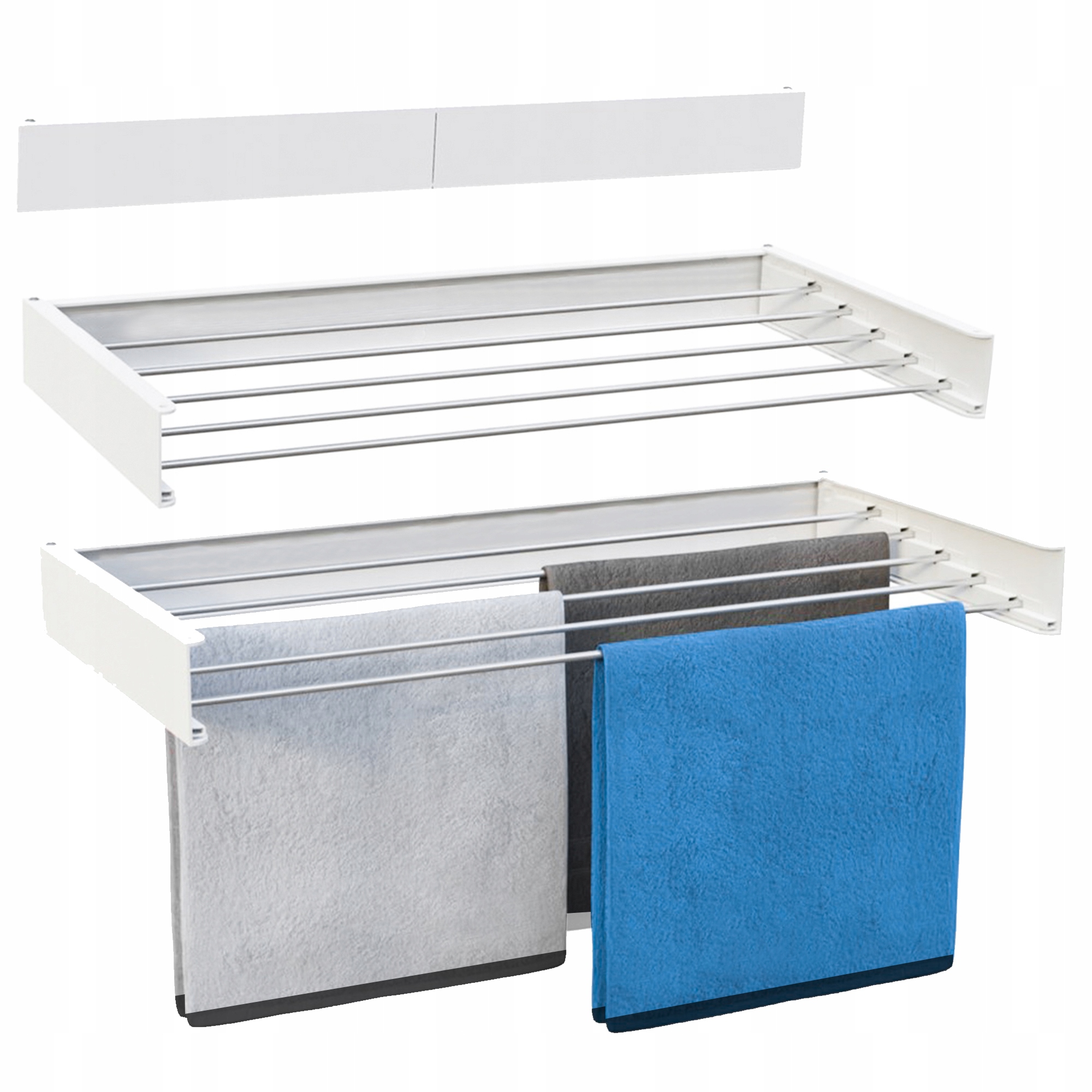 Levně Sušák na prádlo, zahradní, nástěnný Vonia 80x40 cm, balkonový