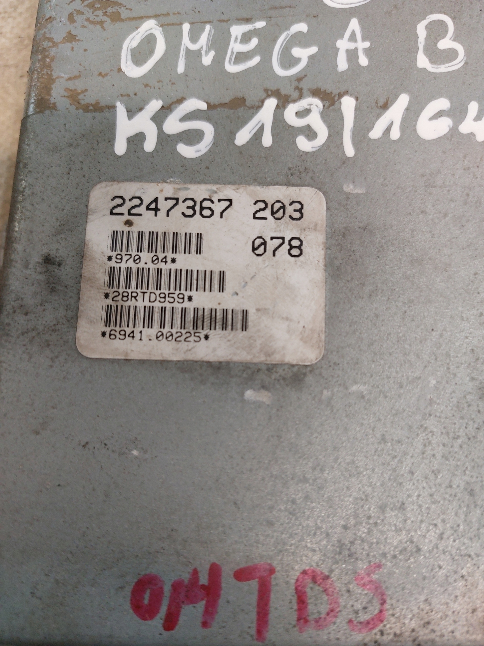 Bedienteil Computer DES MOTORS OPEL OMEGA B 2.5TD