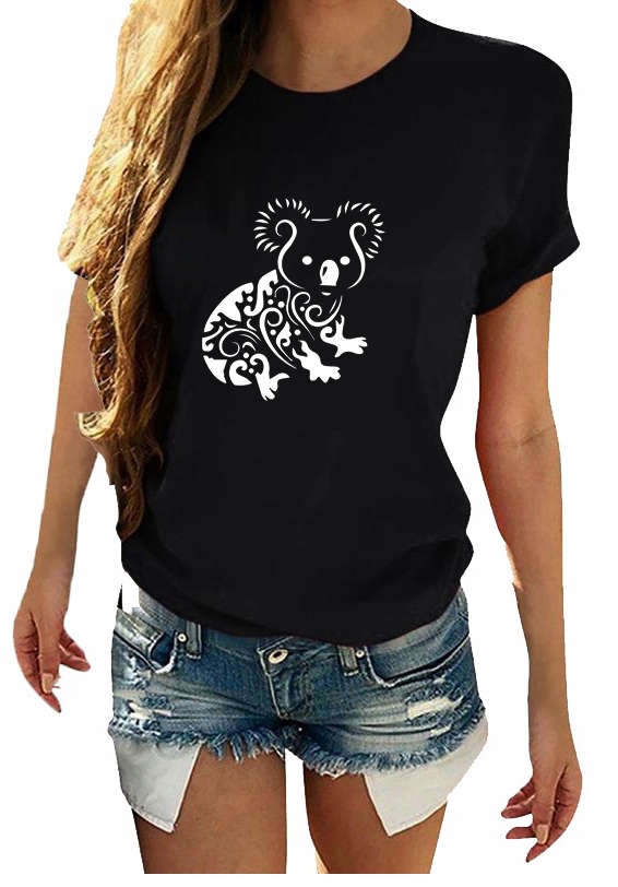 

T-shirt Koszulka Damska Z Nadrukiem Koala XXL