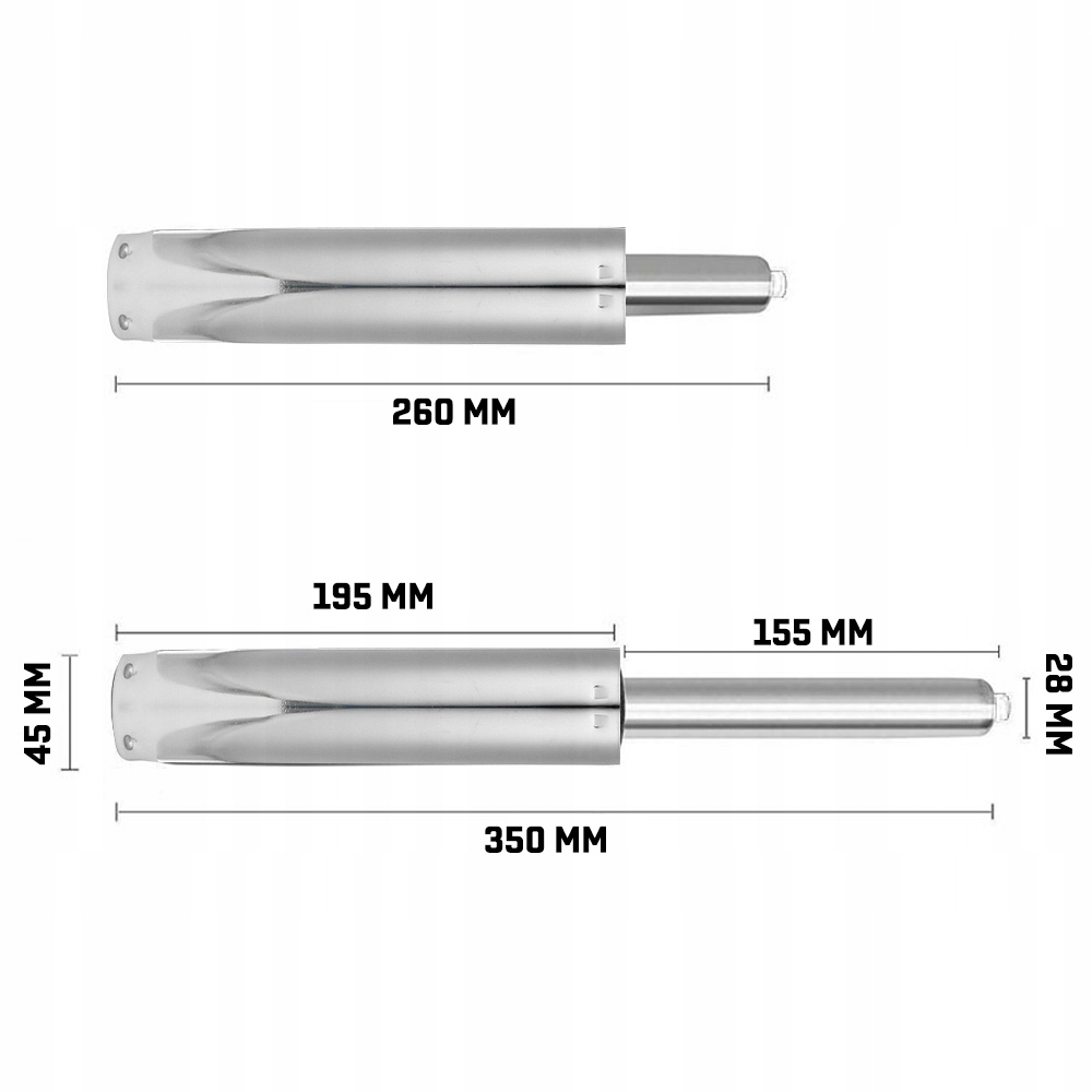 PODNOŚNIK SIŁOWNIK AMORTYZATOR HOKERA FOTELA KRZESŁA OBROTOWEGO BIUROWEGO Kod producenta KLASA 4 DO KRZESŁA GAZOWY CHROM 150 KG