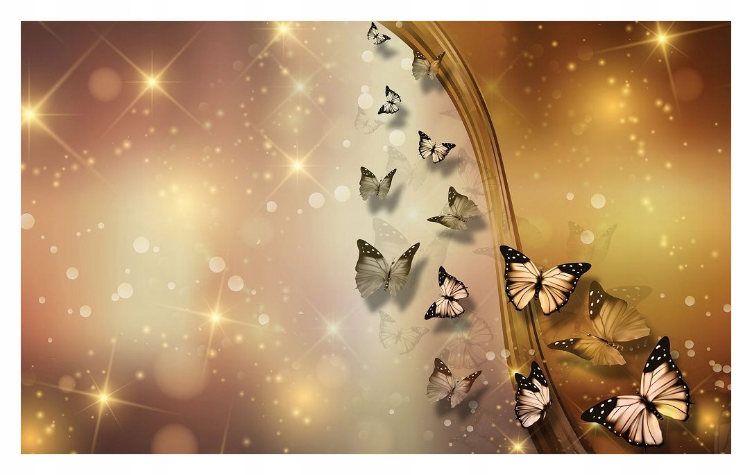 Fototapeta Zlaté motýle elegancia a sny vinylová 254x184 lepidlo