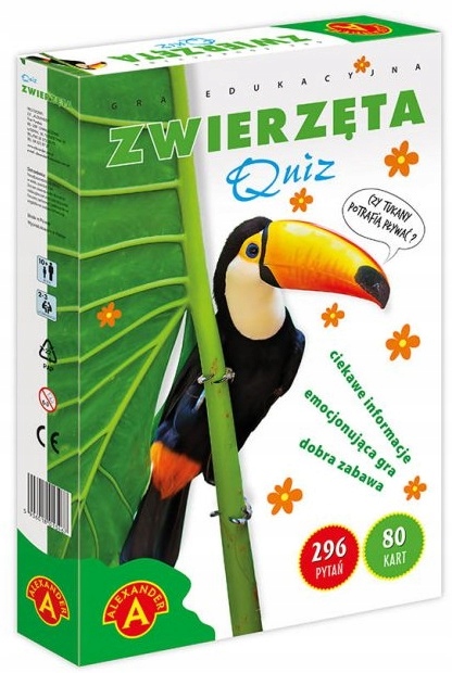 

Gra Planszowa Edukacyjna Quiz Zwierzęta Średni