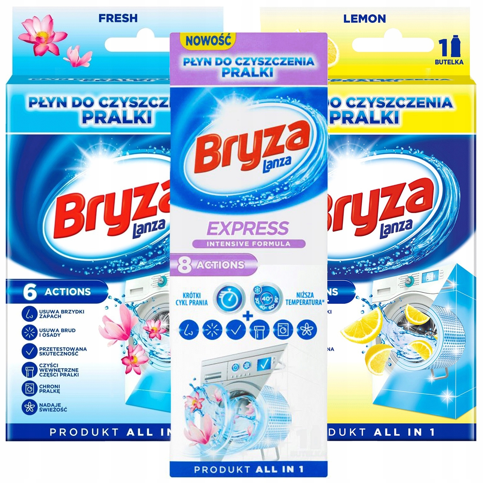 

Zestaw Bryza Płyn do Czyszczenia Pralki 3x250ml