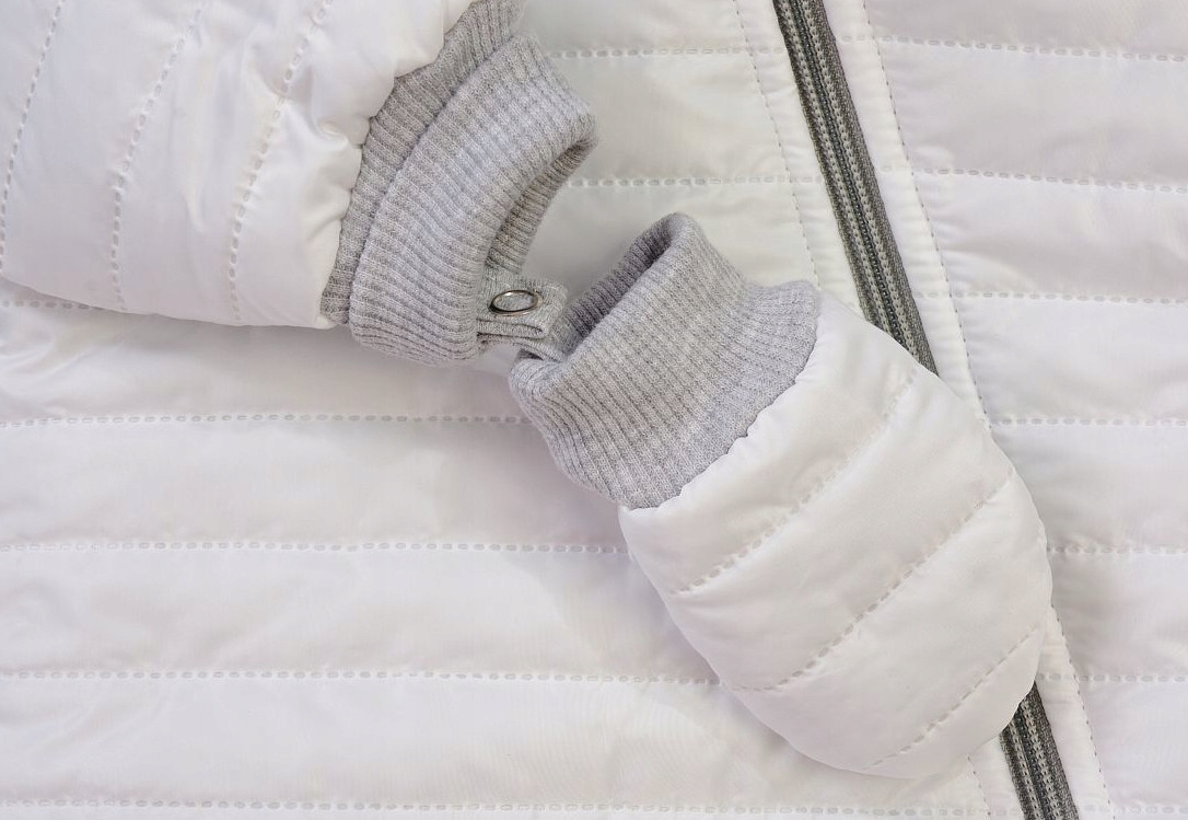 KOMBINEZON ZIMOWY ORTALION FUTRO biały 74 B01B Rękaw długi rękaw