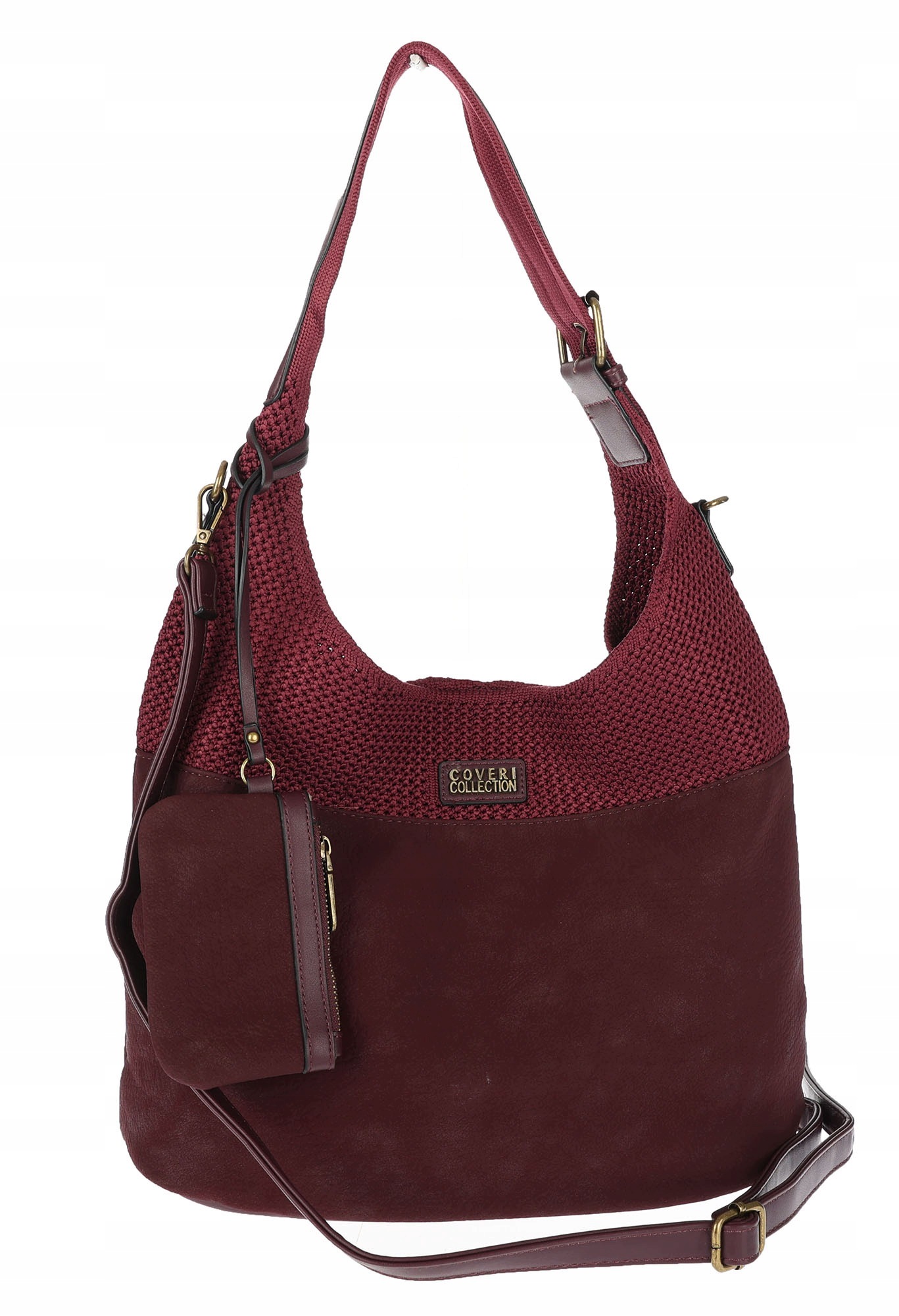 Dámská shopper kabelka prostorná, módní do práce, taška CC803 Bordó