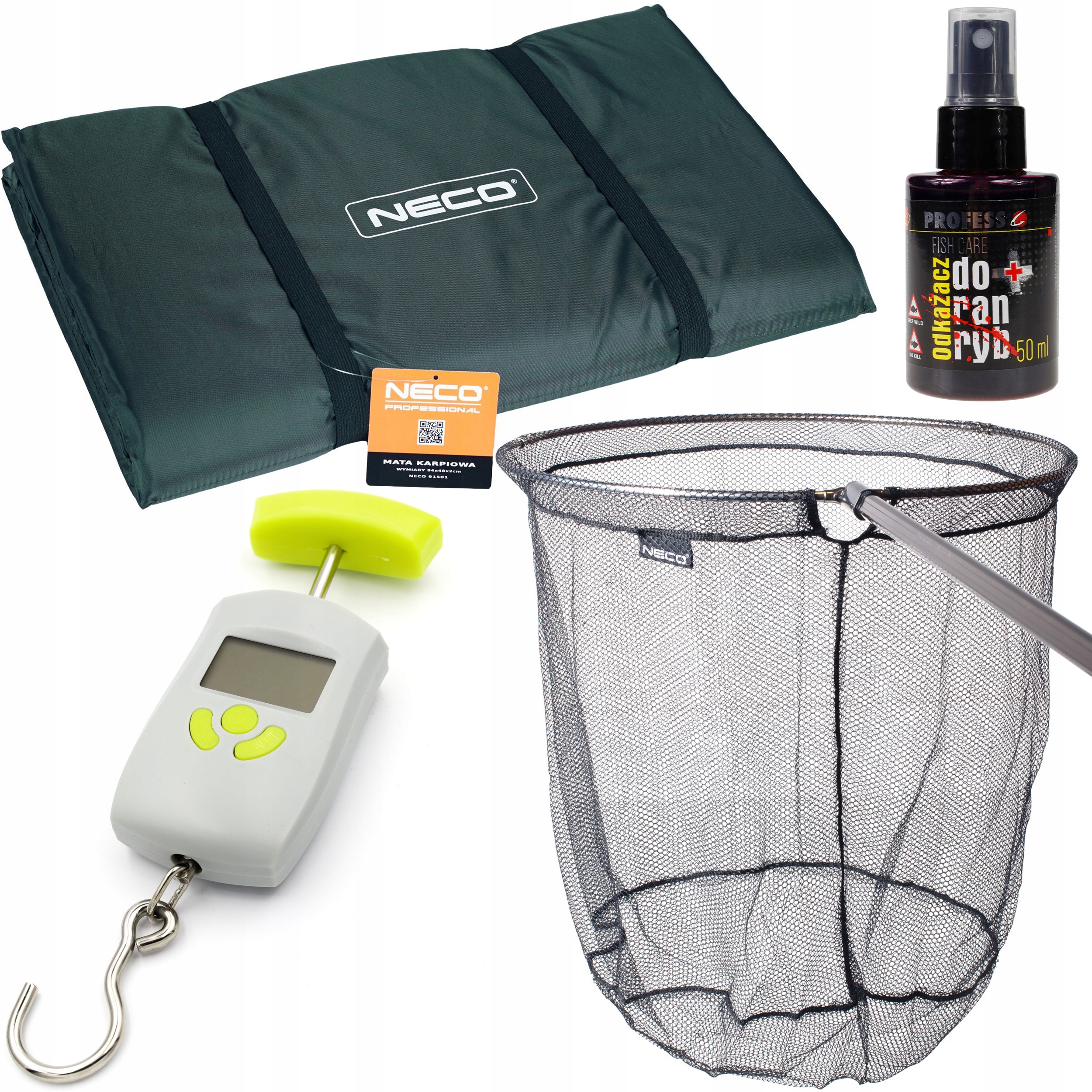 Podběrák Pouzdro Kaprová Podložka Rybářská Váha Sada