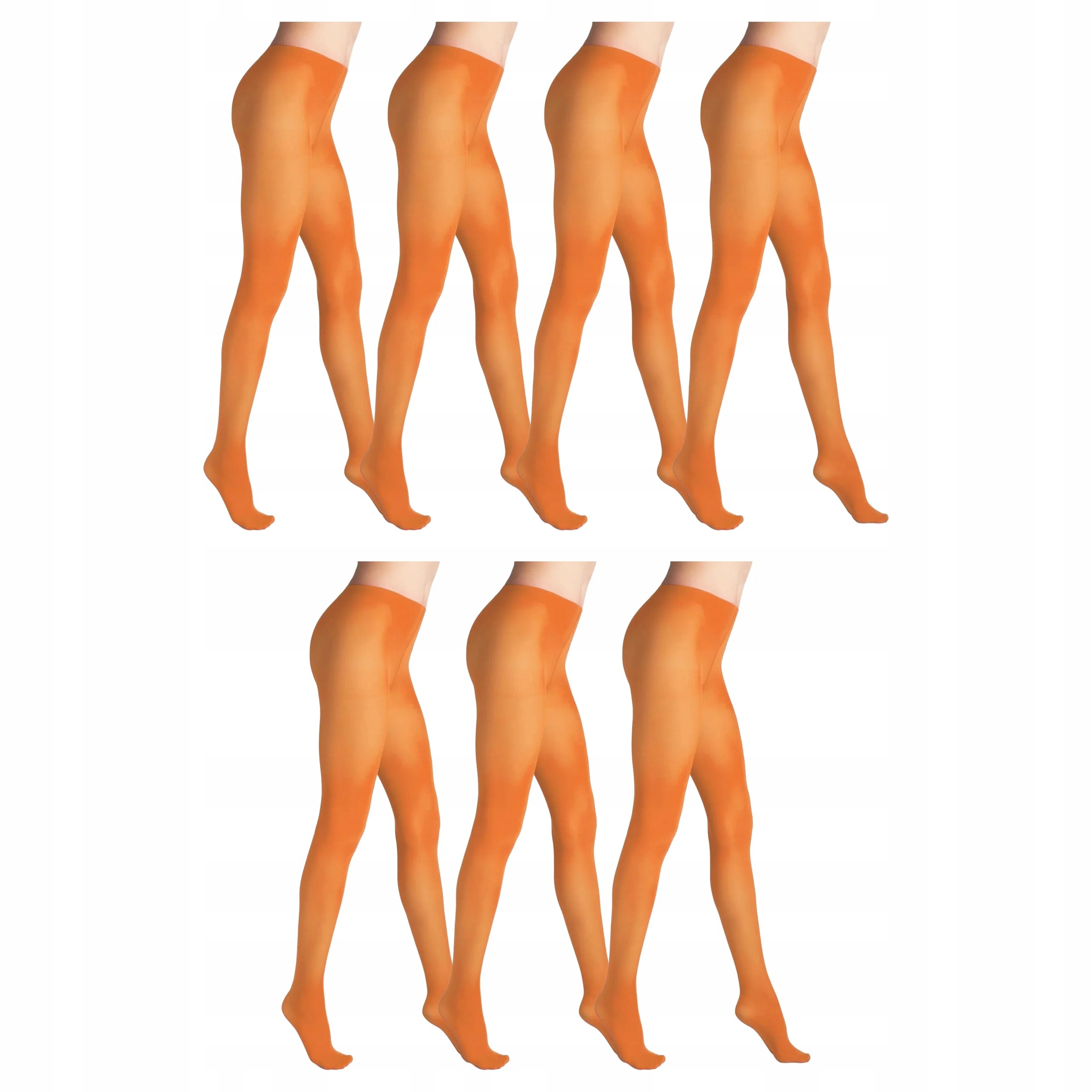 7 x Punčocháče bezmjatkové krycí Tonic Marilyn 3-M Pumpkin