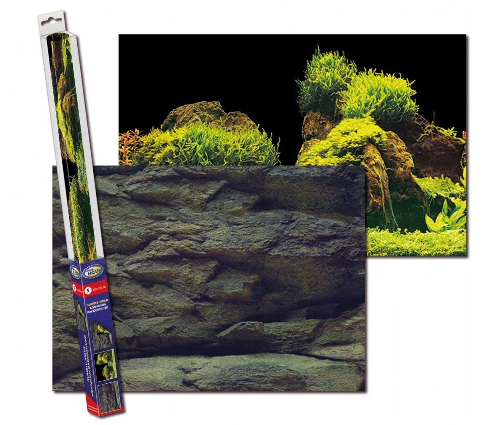 

Aqua Nova tło dwustronne Rock/plants XL 150x60cm