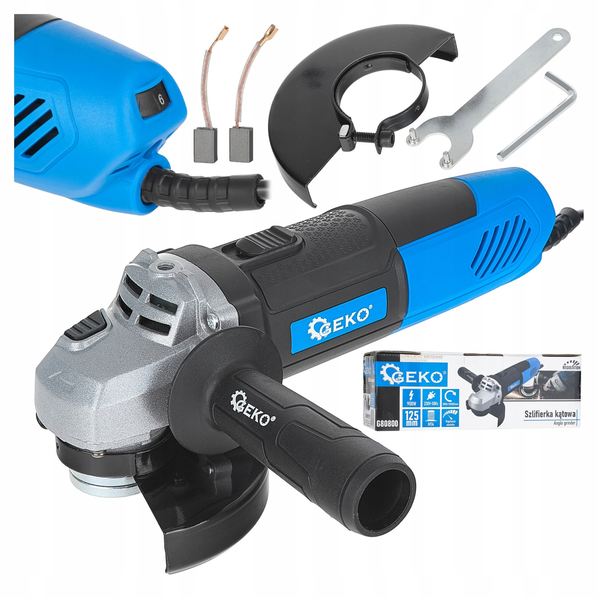 Úhlová Bruska 900 W 125 MM Bruska Regulace Měděných Otáček G80800