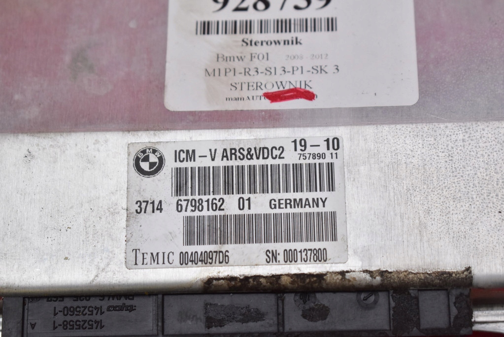 control unit module ICM 6798162 BMW F01 4.4 XDRIVE 407 KM 08-12