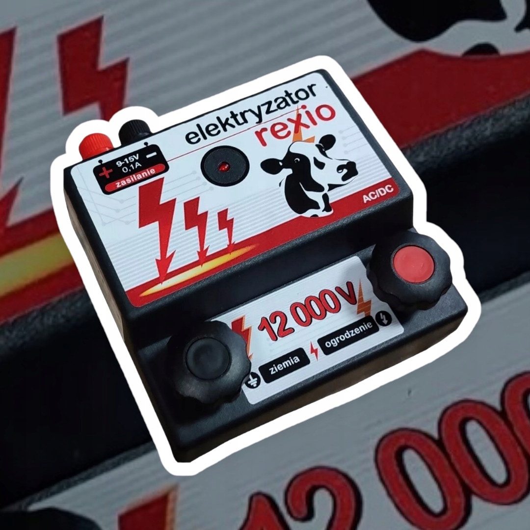 HIT! Elektryzator pastuch ogrodzeniowy - REXIO - 0,6J mocny 12000V!