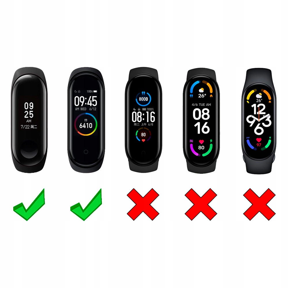 OPASKA PASEK DO XIAOMI MI BAND 3 / 4 - KOLORY Materiał tworzywo sztuczne