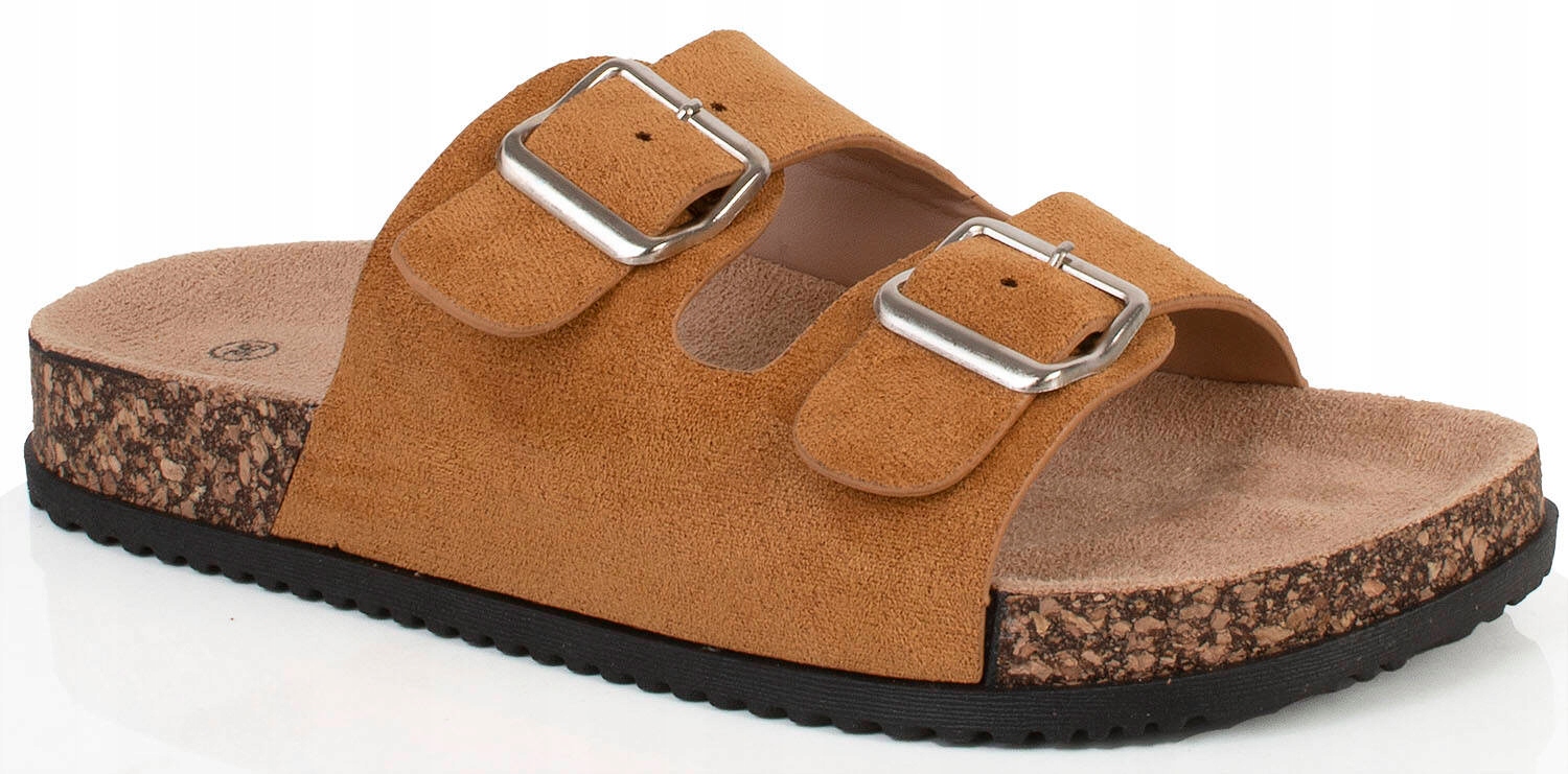 KLAPKI Z KLAMRAMI CAMEL NA KORKU 41 Marka bez marki