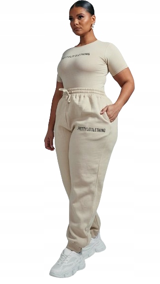 PRETTYLITTLETHING SPODNIE PLUS SIZE Z LOGO 50 1EJD