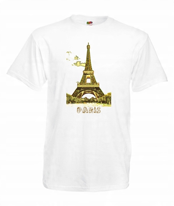 

XXL Koszulka Męska Miasta Paryż Paris Wieża