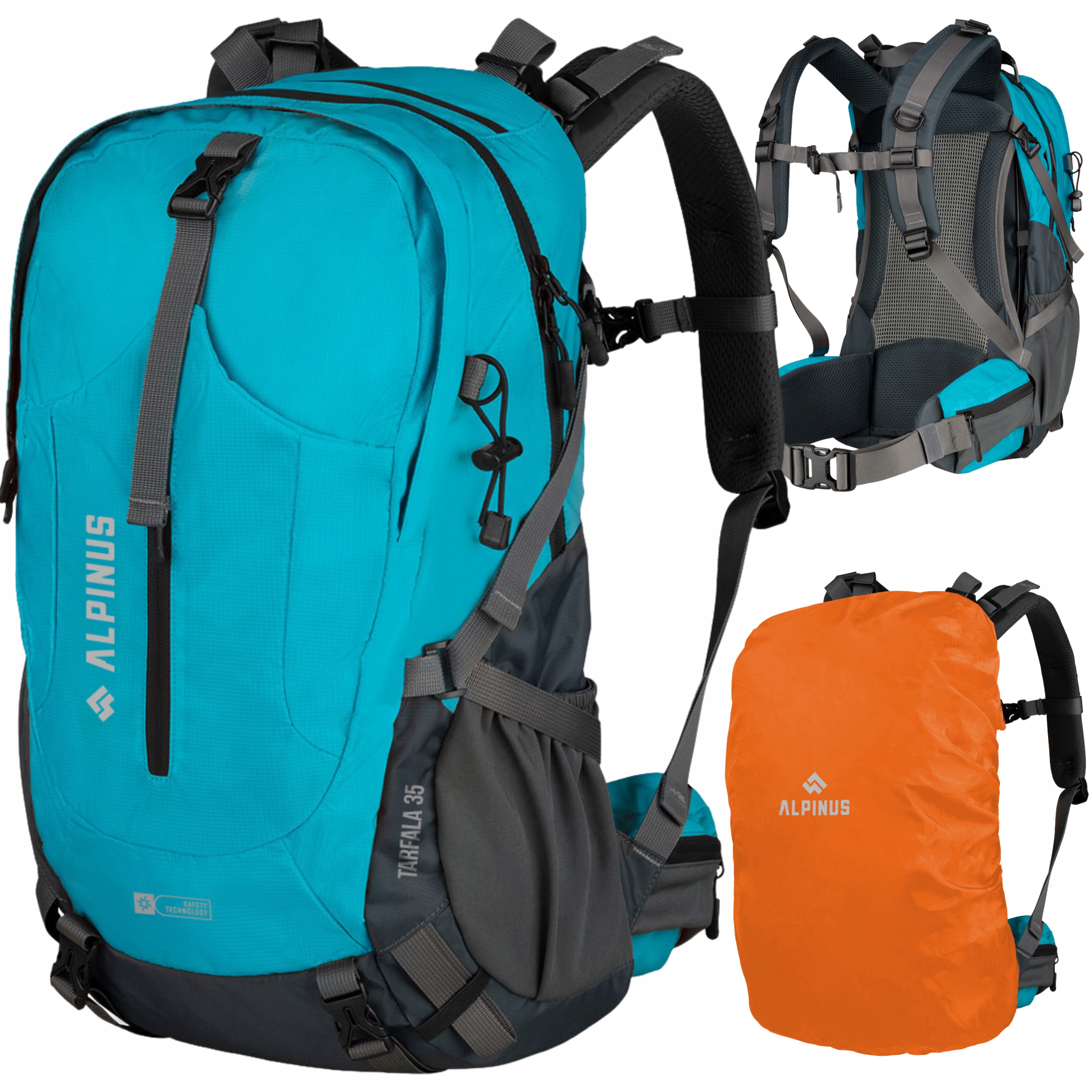 Plecak Turystyczny Alpinus Trekkingowy Tarfala 35L W Góry Stelaż Pokrowiec