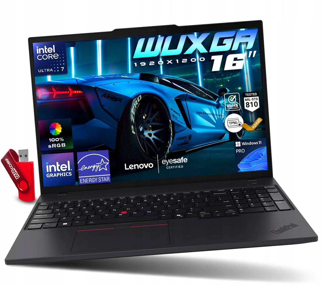 Notebook Lenovo ThinkPad T16 G4 Core U7 255U 16GB 1TB Ssd Wuxga Ips Mobilný