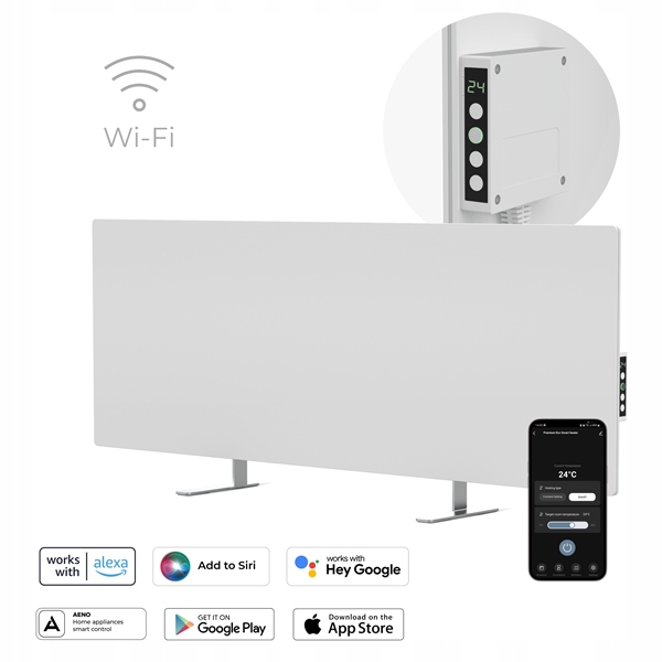 Aeno AGH3S Premium Eco Smart Ohrievač, Biely, Led, Wi-fi, max 700W, Infra…