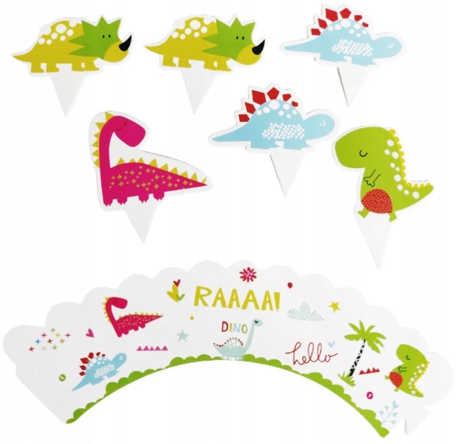 

Foremki Papilotki Muffiny Dinozaur Dino 6szt.