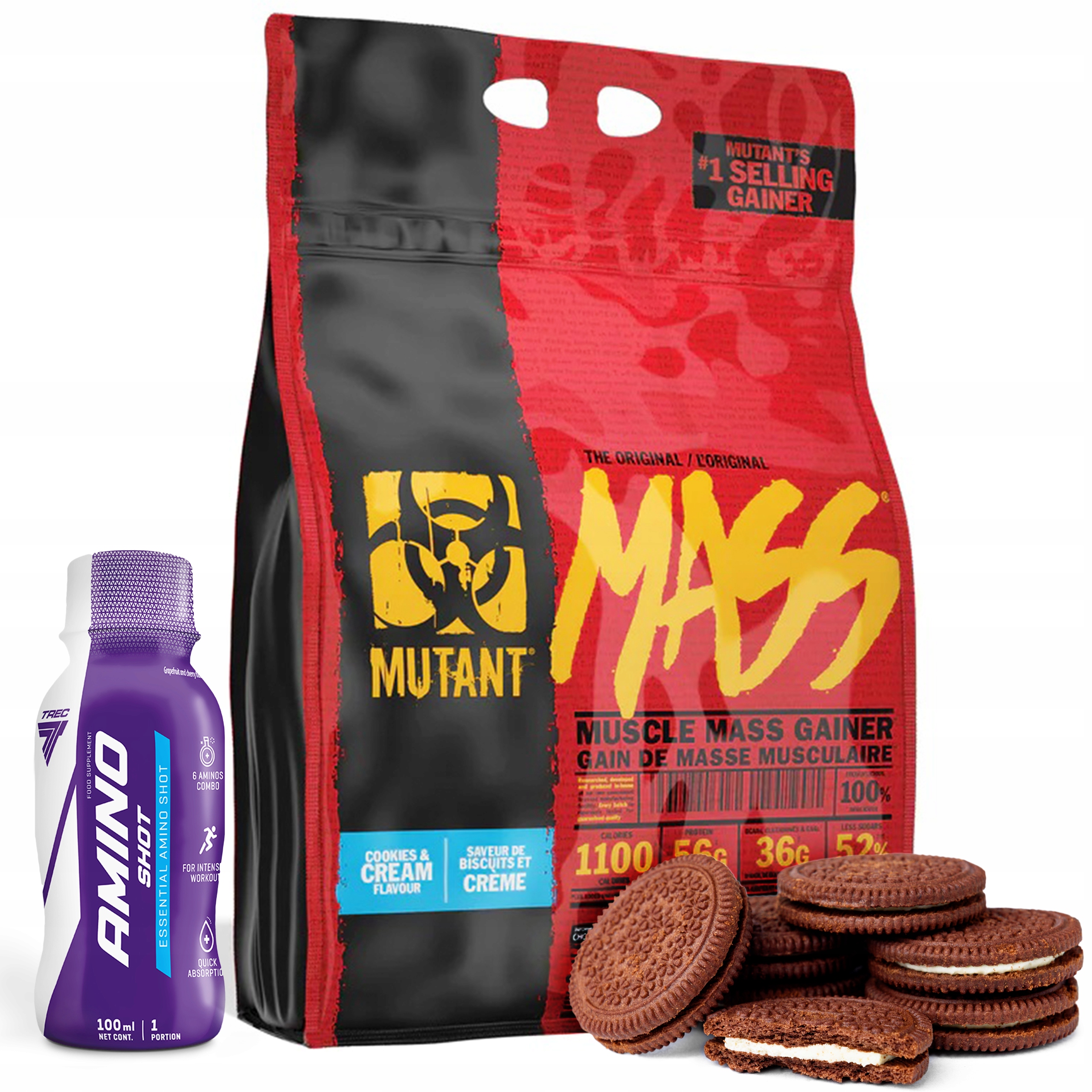 Mutant Mass 6800g Gainer Masa Wpc Wpi Sušenky s krémem