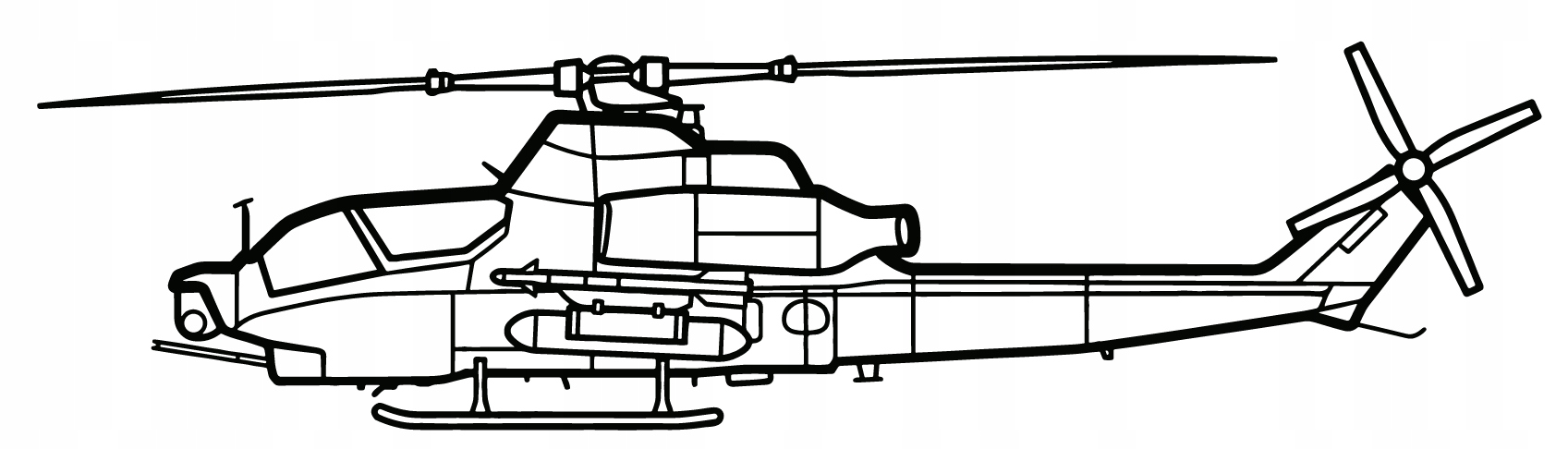 nástěnná dekorace Obraz Letadlo AH-1Z Viper