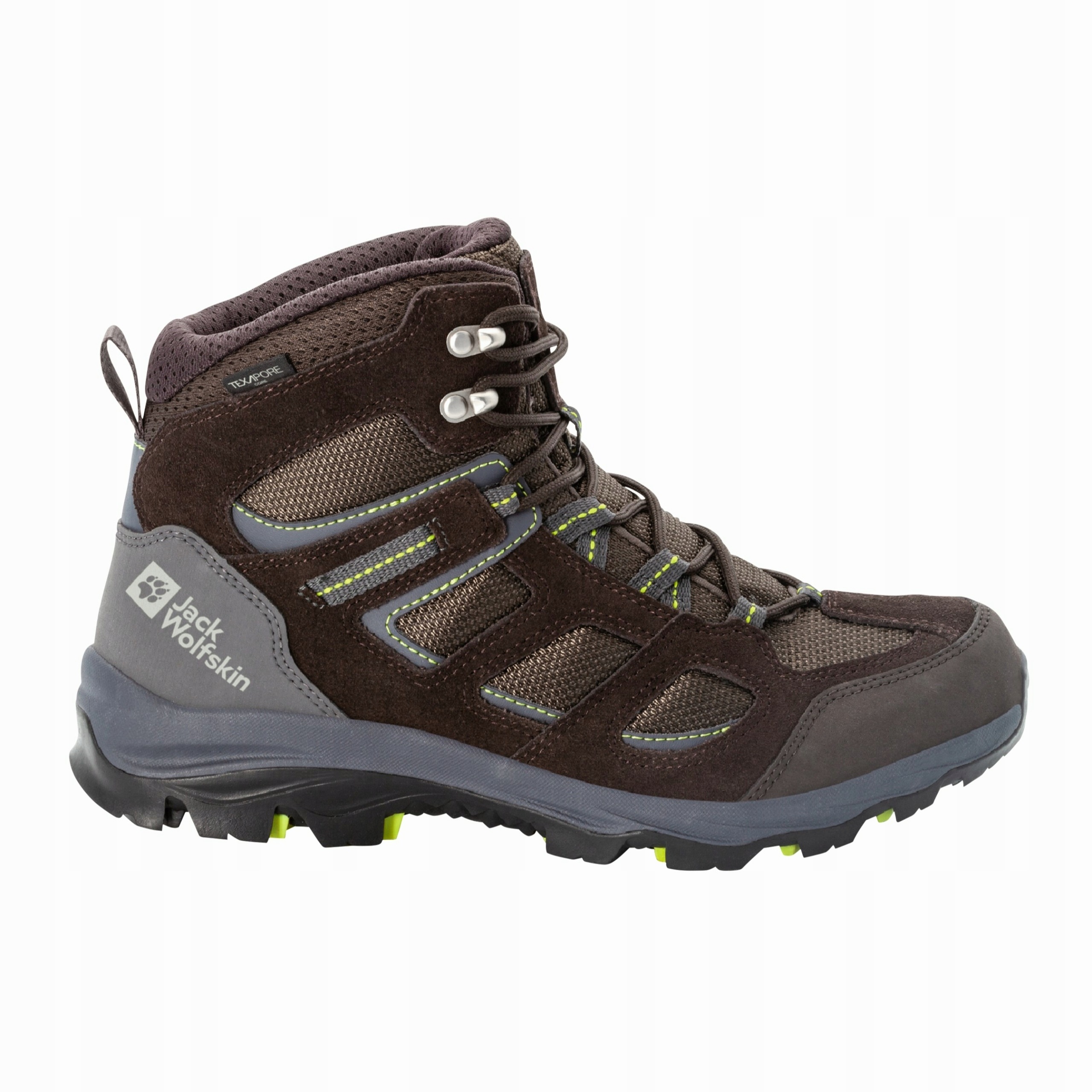 Buty męskie górskie Jack Wolfskin Vojo 3 Texapore MID dark brown/lime 41