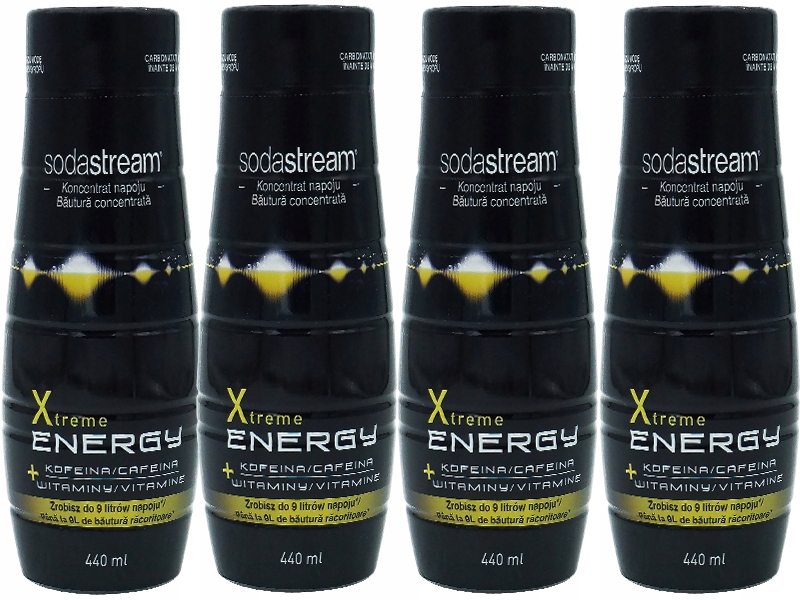 6x SYROP SODASTREAM XTREME ENERGY ENERGETYK DO SATURATORA 9L NAPOJU z 440ml Marka SodaStream
