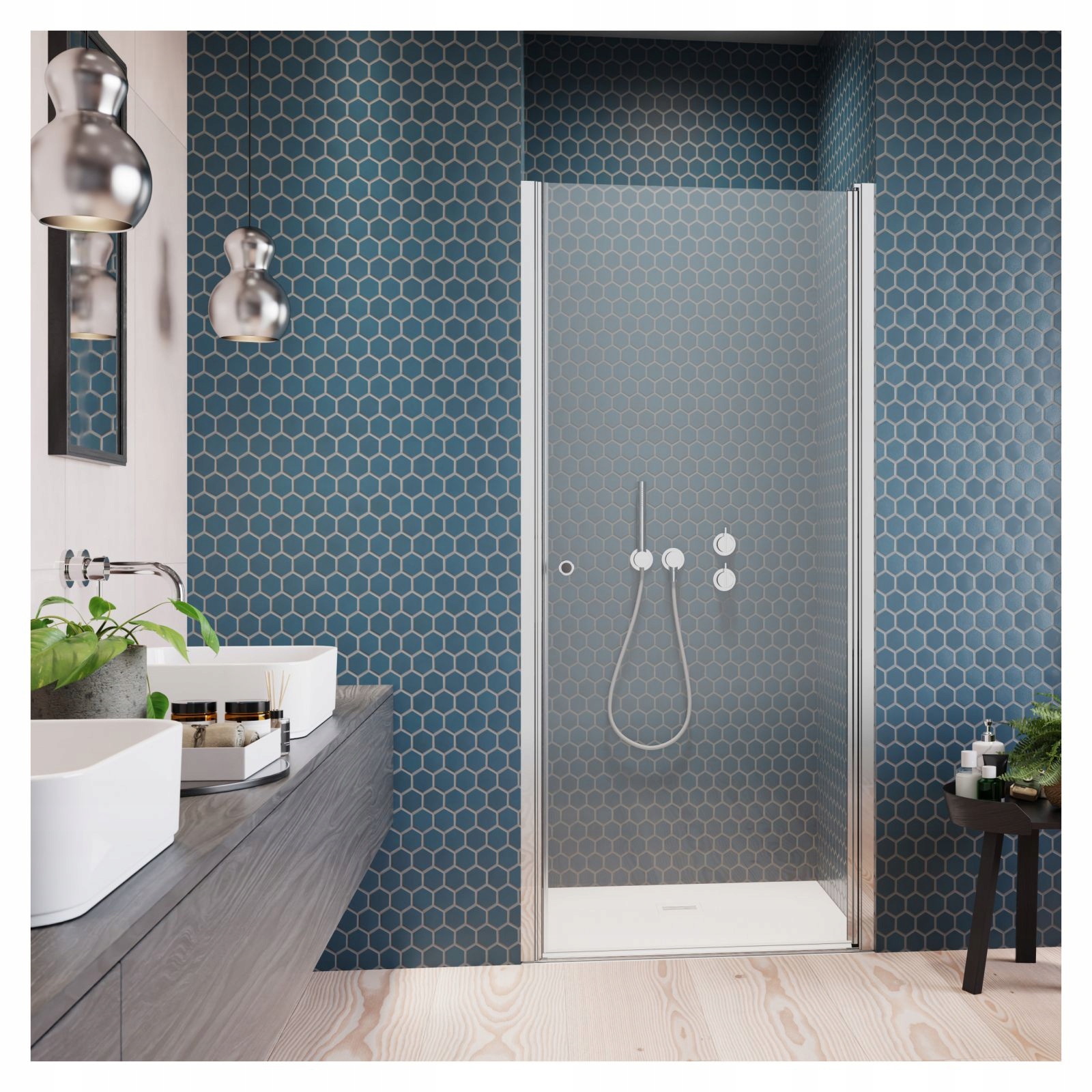 Drzwi wnękowe szklane uchylne Eos DWJ 70 P grafit Rodzaj drzwi do wnęki