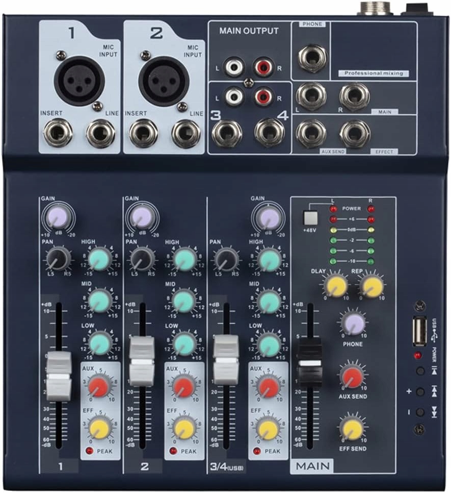 Dna MIX 4 Usb audio mixážny pult MP3 analógový 4 kanály