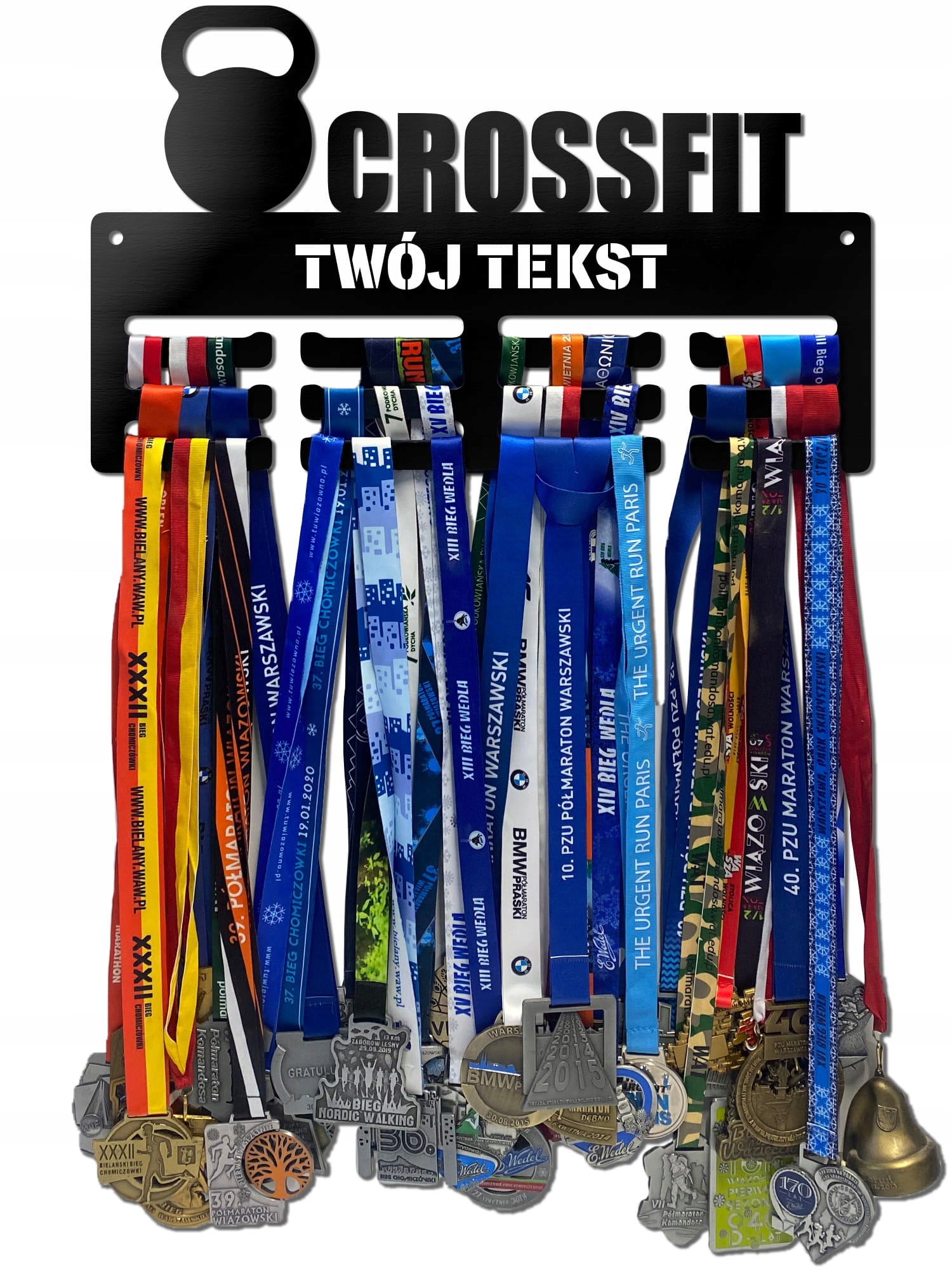 Wieszak na medale Crossfit twoje imię dowolny tekst 174.1