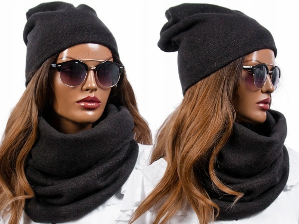 

Zimowy Komplet Czapka Beanie + Komin Szalik Kolory