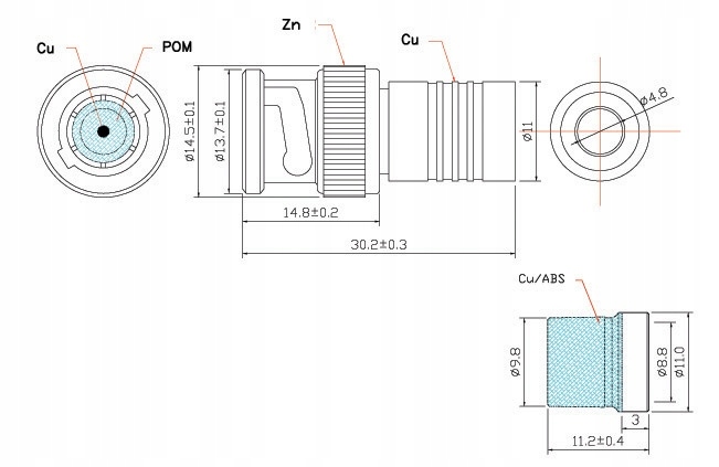 Wtyk BNC kompresyjny RG6 Marka Inna