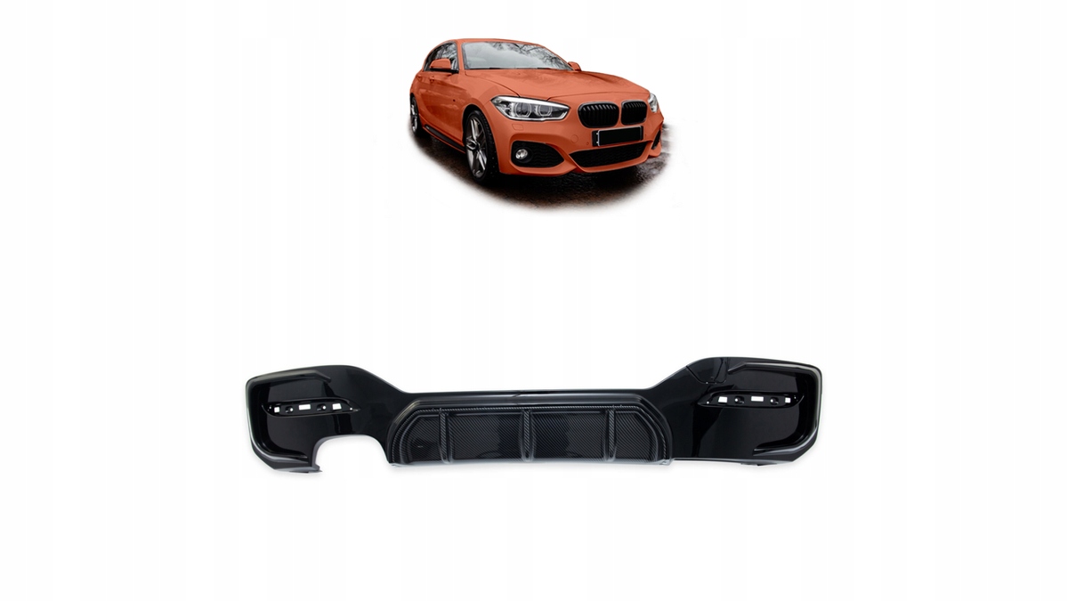 Difuzér Bmw 1 F20 F21 Facelift zadný Carbon Look