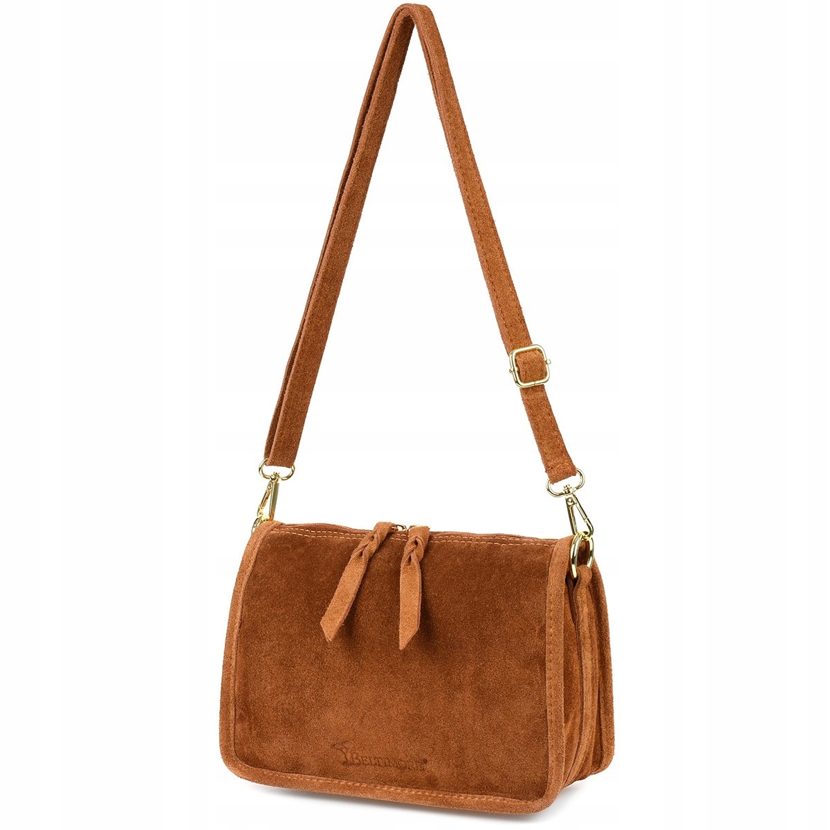 Dámská kabelka přes rameno kožená dámská kufřík přírodní semišová kůže