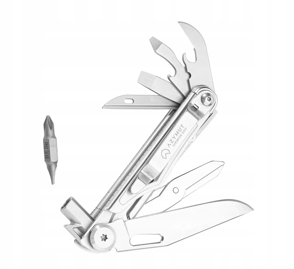 Multitool Azymut Giewon Edc 8 narzędzi kabura do pasa