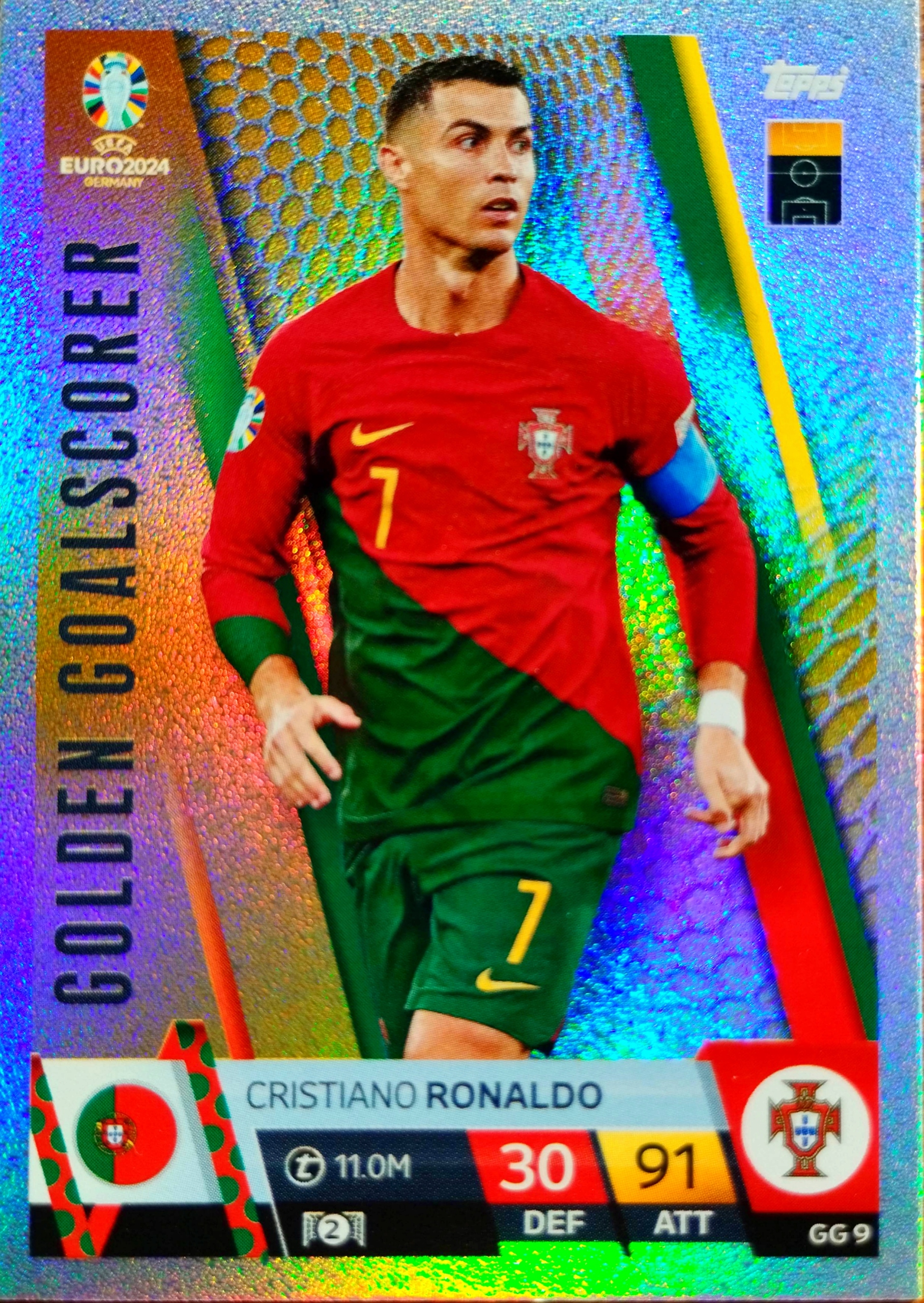 EURO 2024 TOPPS MATCH ATTAX GOLDEN GOALSCORER GG 9 CRISTIANO RONALDO
