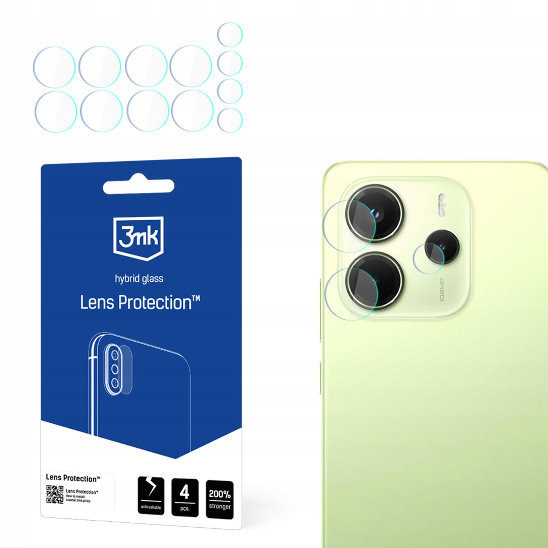 4x Szkło na obiektyw aparatu do Redmi Note 14 4G 3mk Lens Protection