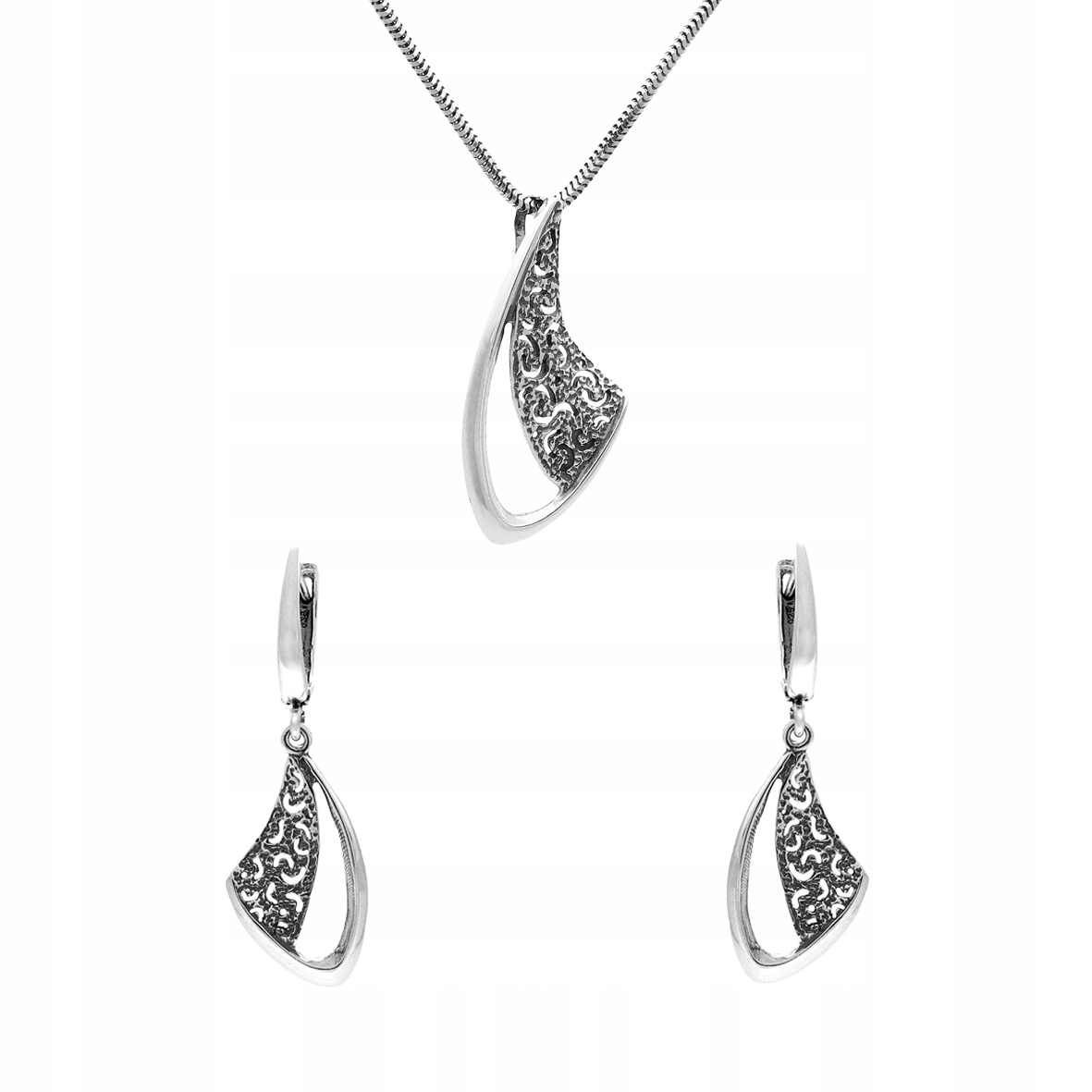 Komplet slziček stříbro