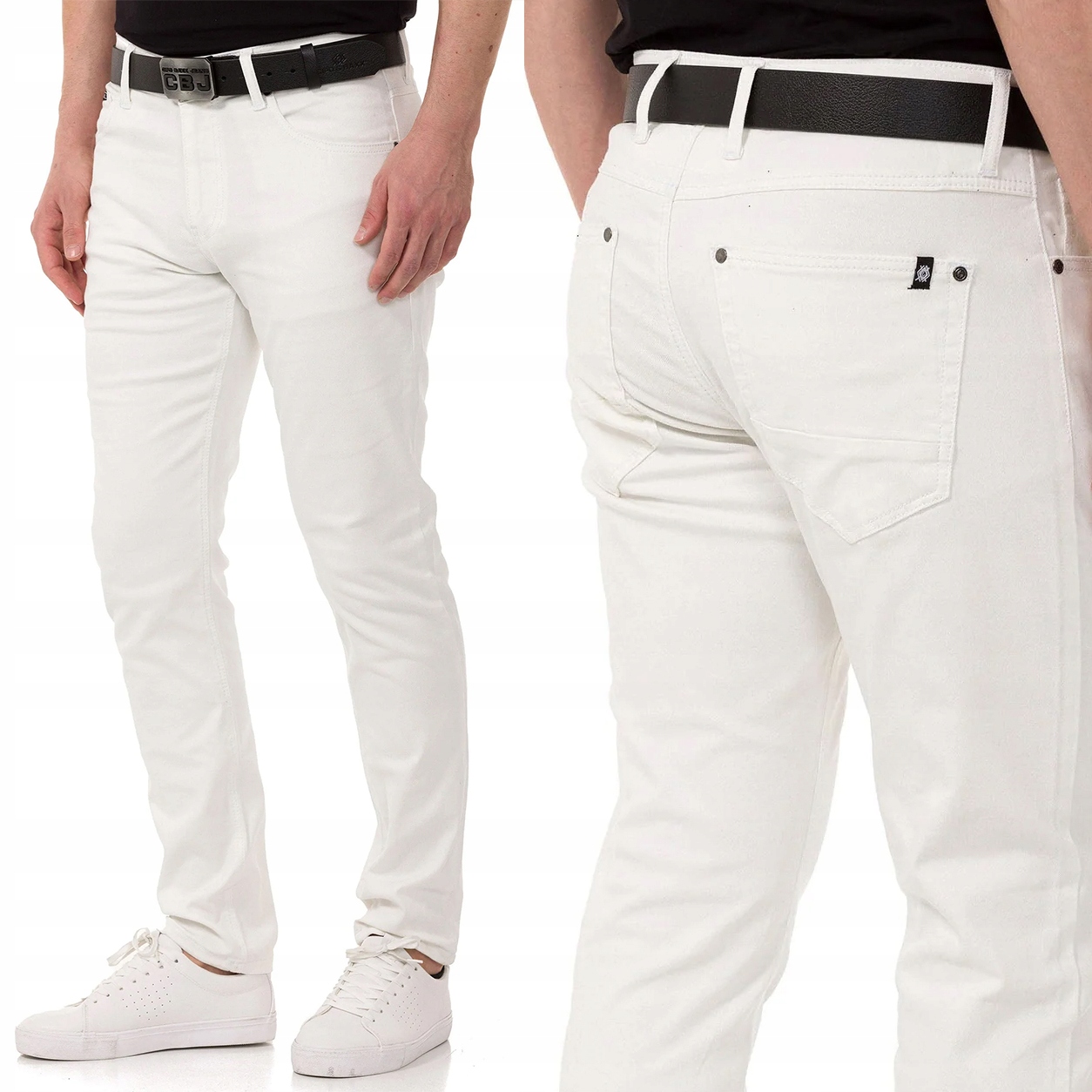 Spodnie Jeansy Klasyczne Elastyczny Materiał Cipo Baxx