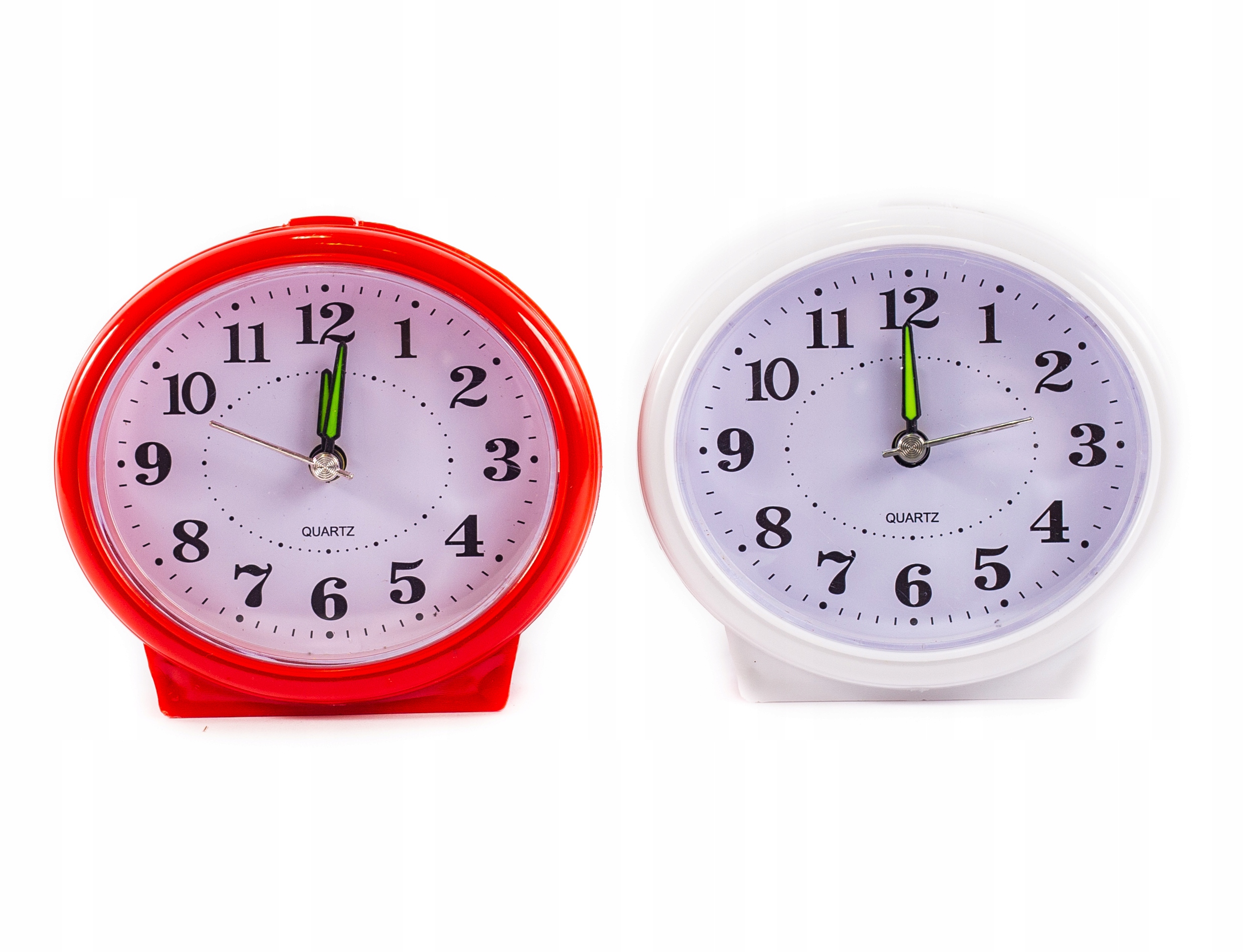 KLASYCZNY BUDZIK ZEGAR Z ALARMEM Różne Kolory Szerokość całkowita 11 cm