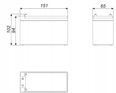 AKUMULATOR BATERIA AGM VRLA ACUMAX BEZOBSŁUGOWY AML 7Ah 12V AML7-12 AML7 F2 Marka Acumax
