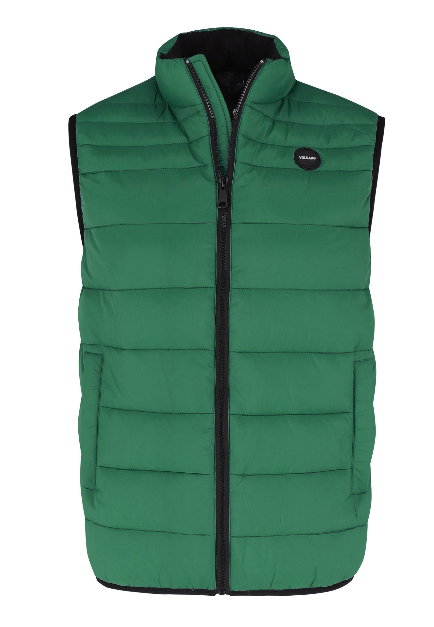 Pánská Mikina Bez Kapuce S Prošíváním, Zelená Volcano V-fino M