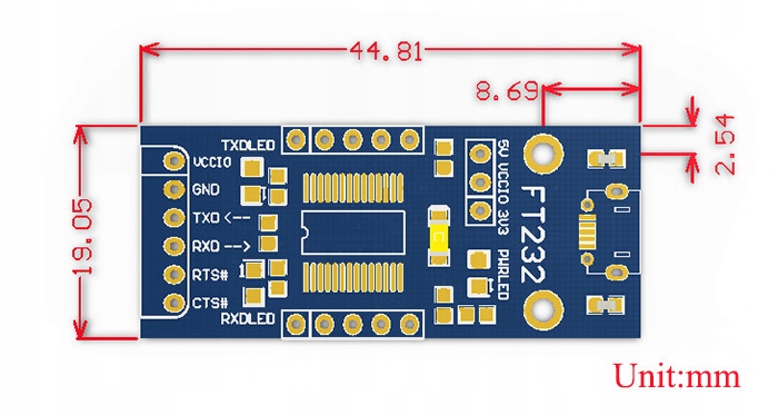 Konwerter USB-UART FTDI FT232RL Waveshare 11324 Rodzaj inny